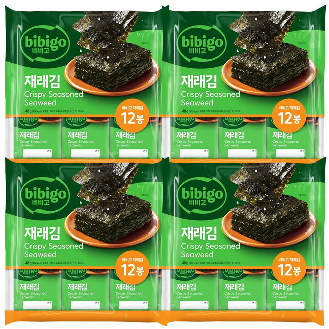 씨제이 명가 재래김, 48g, 4개