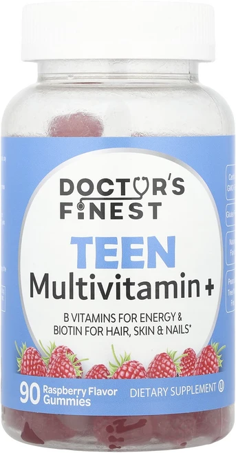 Doctor's Finest 청소년 종합비타민+ 구미젤리 라즈베리 구미젤리 90개, DoctorsFinest청소년종합비타민구미젤리라즈베리구, 1개, 90정 - 쿠팡