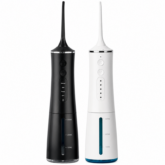 원웨이 워터 구강세정기 무선 물치실 휴대용 스타터 V1 1+1 2개, 화이트+블랙, 화이트,블랙