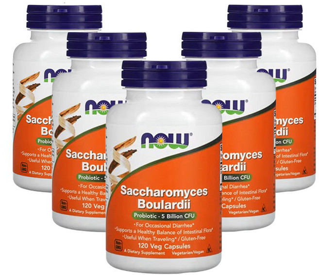 나우푸드 사카로미세스 보울라디 프로바이오틱 50억CFU 120베지캡슐, 5개, 120정