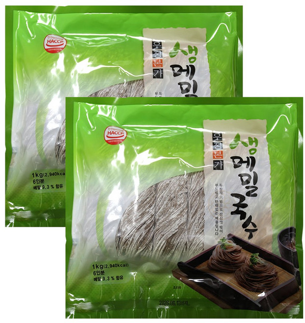 우정본가 생메밀국수 소바 1kg 6인분, 2개