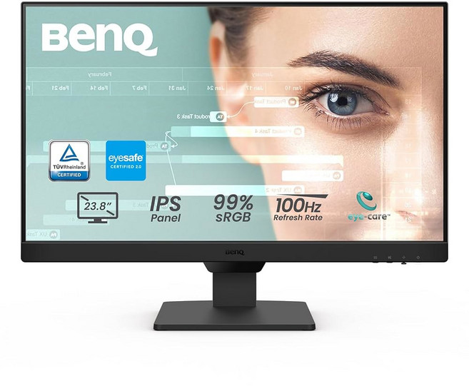 BenQ GW2490 24인치 컴퓨터 모니터 100Hz FHD 1920x1080p IPS 아이 케어 테크 VESA 마운트 얇은 베젤 저블루 라이트 적응형 밝기 벽 마운트 내장 스피, 3 24" 144Hz | USB-C | 99sRGB