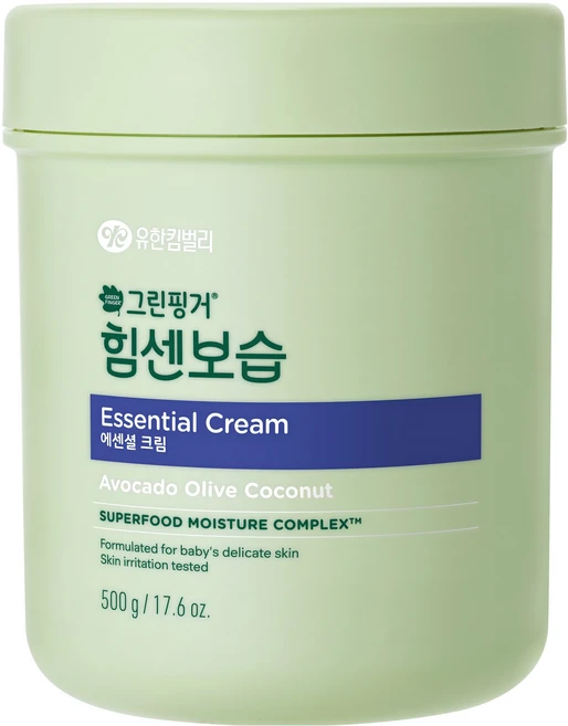 그린핑거 힘센보습 에센셜 유아 크림, 500g, 1개 - 쿠팡