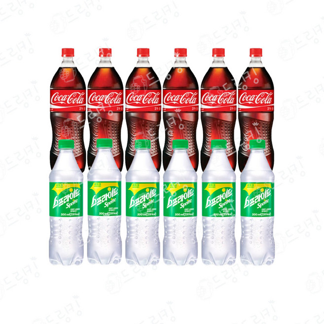 코카콜라 업소용 500ml PET 6p + 스프라이트 업소용 500ml PET 6p, 1세트