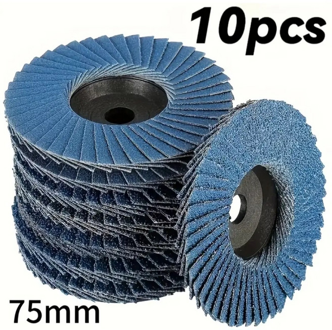 3인치 그라인더 샌딩 디스크 10개세트 #80 사포 금속 연마 밀워키 웍스 보쉬 메타보 호환