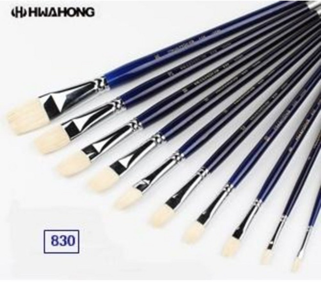 화홍 830 유화붓 아크릴붓 7본세트 낱개 / 옵션선택, 10호