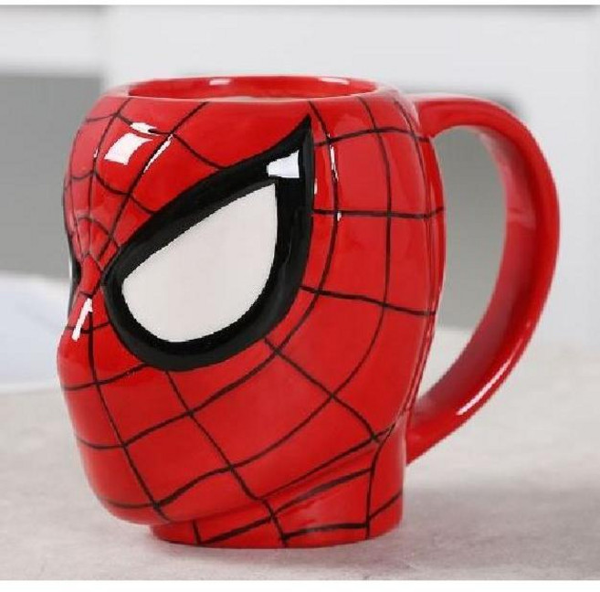 영화캐릭터 세라믹 뚜껑 대용량 스틸머그, 02. 스파이더맨 컵, 1개