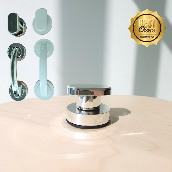 리포머 만능 흡착 손잡이 1구 2구 1+1 할인가능, 2. 크롬, 1개