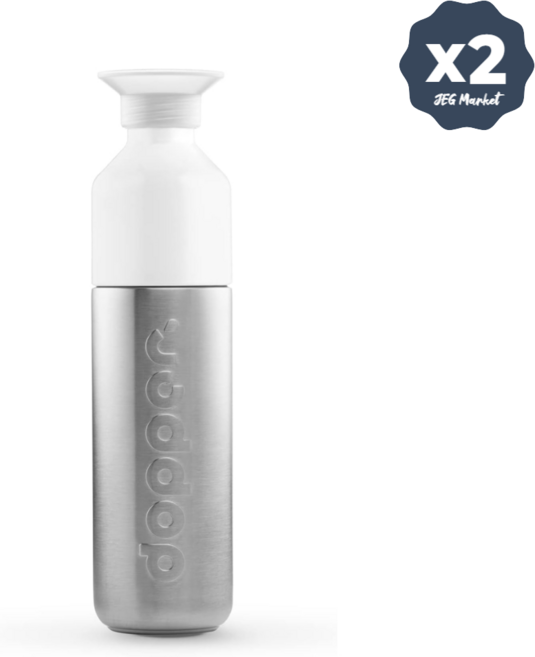 Preserve Dopper 도퍼 스테인리스 물병 450ml 2개 스틸 미니멀 휴대용 워터보틀