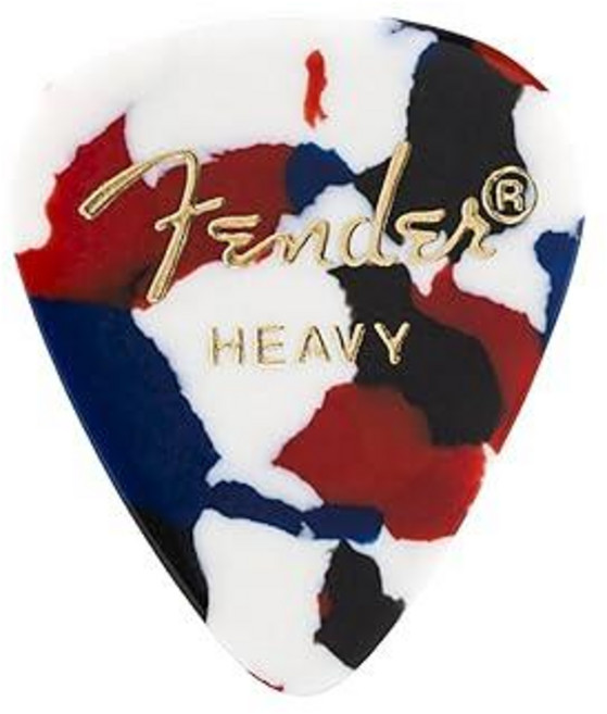 Fender 클래식 셀룰로이드 기타 피크 351 모양 액세서리 화이트 헤비 12팩 371767, 144팩, 색종이 조각