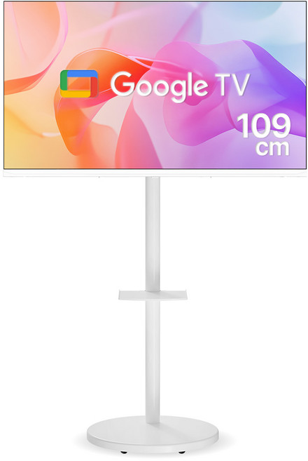 10% 환급가전 위드라이프 구글 43인치 스마트TV 삼탠바이미 세트 무빙라이프 1등급 이동식 안드로이드티비, 109cm(43인치), WLTSTW2(화이트), 스탠드형, 방문설치