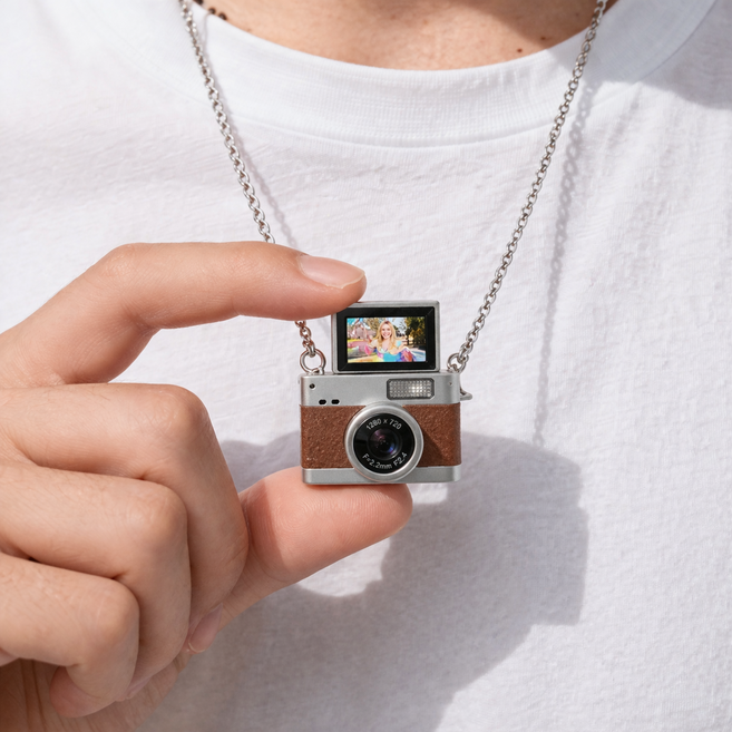 레트로 감성 미니 카메라 초소형 디지털 카메라 사진 동영상 촬영 지원, 갈색, sd0GB