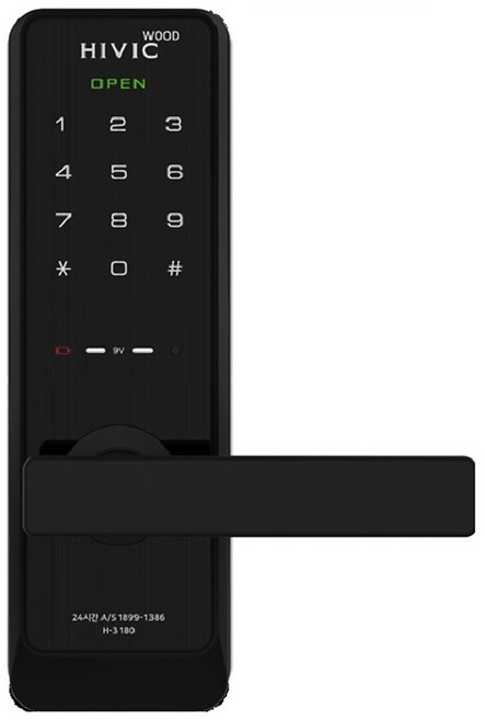 하이원 플러스 HIVIC H-3180 목문형 방문 디지털도어락 나무문 목문 사무실 번호키, 고객직접설치, 목문 H-3180