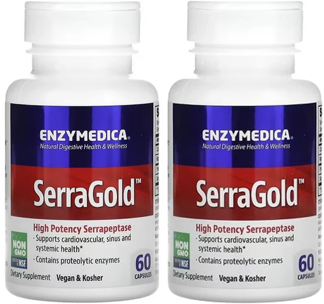 엔자이메디카 세라골드 하이 액티비티 세라펩타제 60 캡슐, 2개, 60정 - 쿠팡