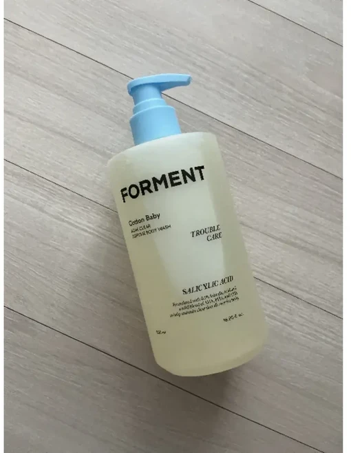 포맨트 시그니처 퍼퓸샤워 아크네 코튼베이비 등드름 트러블 바디워시, 1개, 500ml