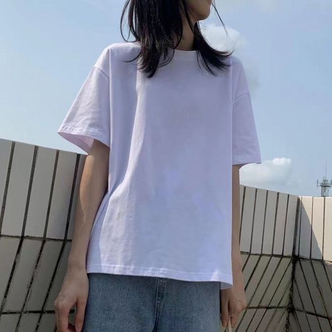 大尺碼方領短袖T恤