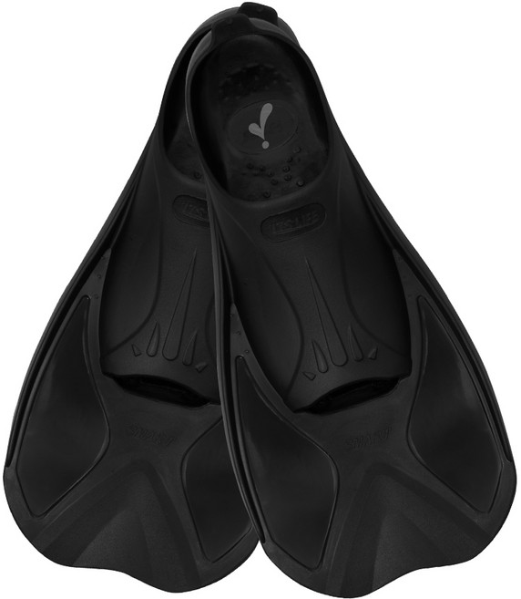 이츠라이프 블루타 프리다이빙 오리발 숏핀, 블랙