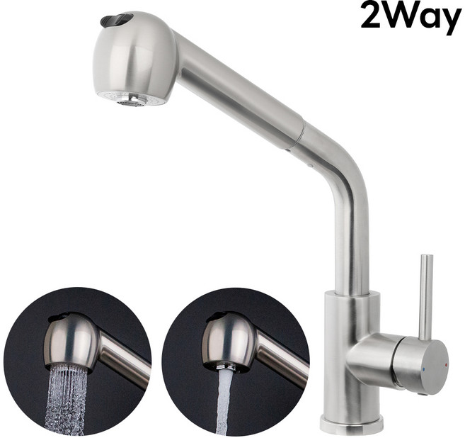 비욘드퍼니싱 주방수전 샤워헤드형 스텐 싱크대수전 주방 수도꼭지 SUS304, 스텐 샤워헤드형 MW1600, 1개