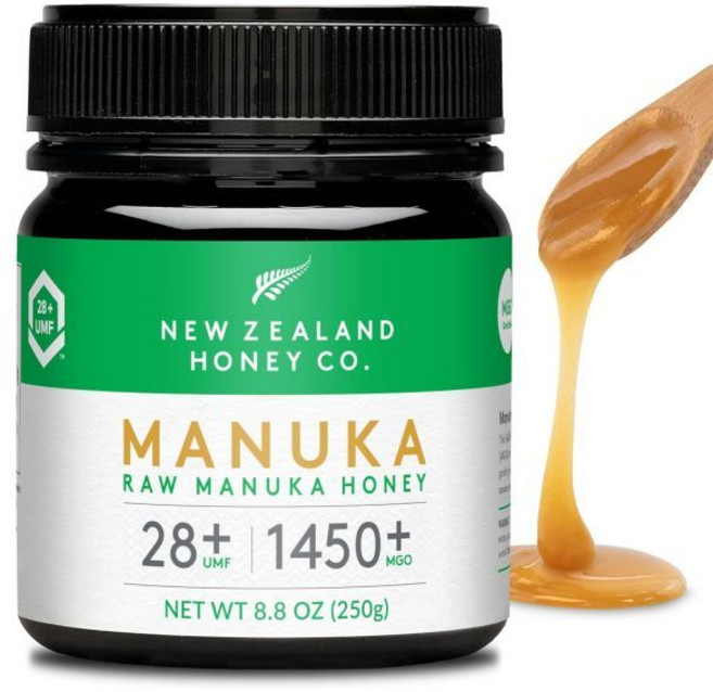 ZEALAND HONEY CO 뉴질랜드 허니 Co. 생 마누카 꿀 UMF 28+ MGO 1450+ 인증 / 8.8온스, Manuka UMF 28+, 8.8 Ounce (Pack of 1)