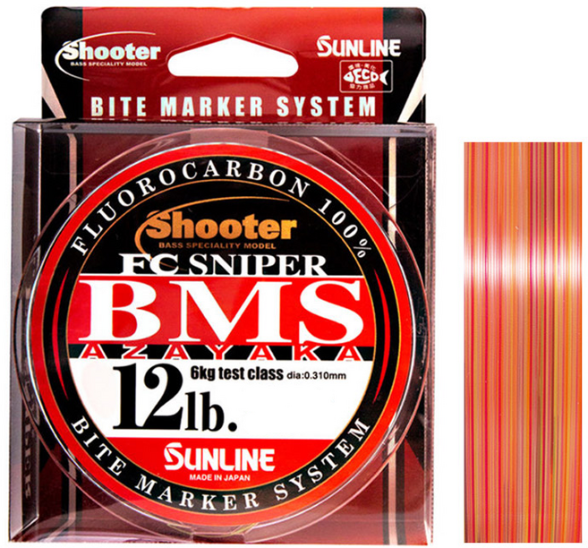 행운을파는낚시 선라인 BMS 100m 아자야카 FC 스나이퍼 후로로카본 라인, 멀티컬러, 1개