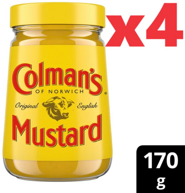 콜맨스 오리지널 잉글리시 머스타드 170g 4개