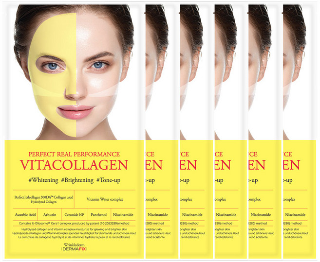 더마픽스 퍼펙트 리얼 퍼포먼스 비타콜라겐 마스크, 6개입, 1개