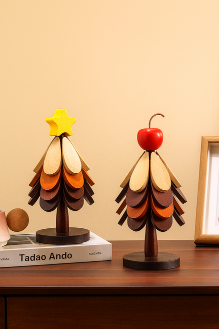 원목 받침대 우드트리 4겹, 1개, 앵두