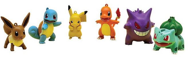 포켓몬 피규어 키링 6종세트, 1개, 혼합색상
