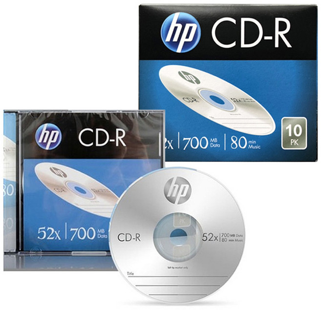 HP CD-R 슬림10장(개별케이스), 1개