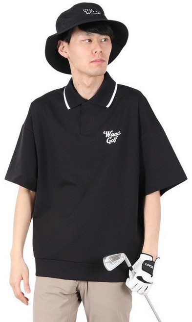 왁스 WAAC 남성 골프웨어 라이트 스트레치 펀치 반소매 폴로 셔츠 0722520110005 컬러 블랙 247747