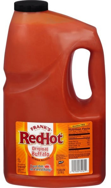 프랭크스 레드핫 버팔로 윙 소스 1갤런, 1개, 3.78L