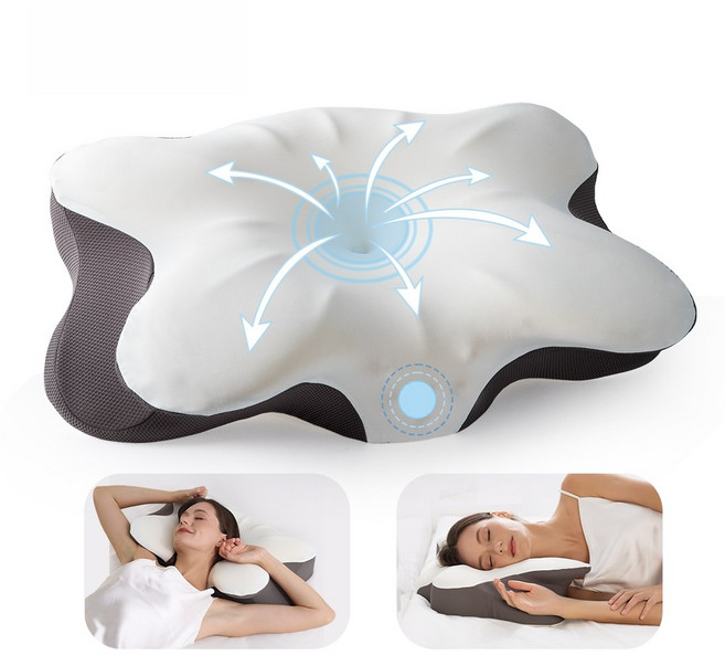 1988life 어깨 목 지지 경추베개 인체공학 메모리폼 경추베개, 1개, 흰색