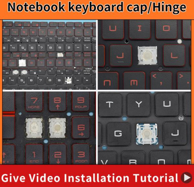 노트북 컴퓨터 PC 튜닝 부품 방열판 쿨러 교체용 키 캡 및 힌지 MSI 호환 GP75 GL75 MS-17E4 LCD MS-17E3 MS-17E7-16J2 GE62 GS60 GS7, 03 1 Keycap