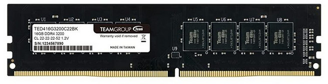 TEAMGROUP TED416G3200C22DC01 엘리트 DDR4 16GB 키트 (2 x 8GB) 3200MHz (PC4-25600) CL22 언버퍼드 Non-ECC 1.2V, 16GB Kit (1x16GB)