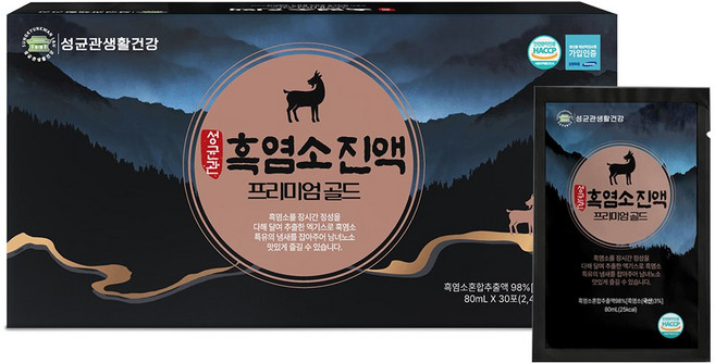 성균관생활건강 성균관 흑염소 진액 프리미엄 골드, 80ml, 120개