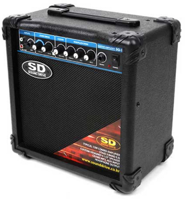 사운드드라이브 SG-15 일렉 앰프 (15W) 기타앰프 일렉기타 통기타용 3M케이블증정, 1개
