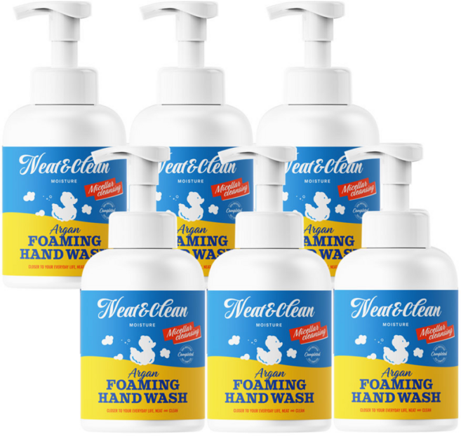 니트앤클린 아르간 모이스처 포밍 핸드워시, 6개, 500ml