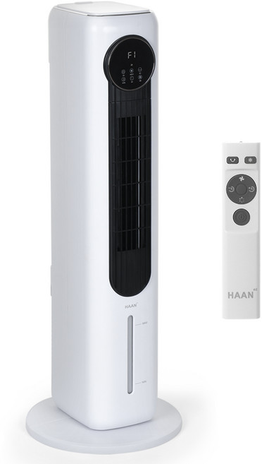 한경희 타워형 냉풍기 가정용 이동식 에어컨 냉방기, 화이트 리모컨형