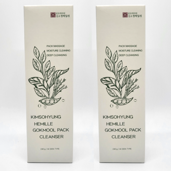 김소형 헤밀레 본초 생곡물팩 클렌저 160gX2개, 240g, 2개