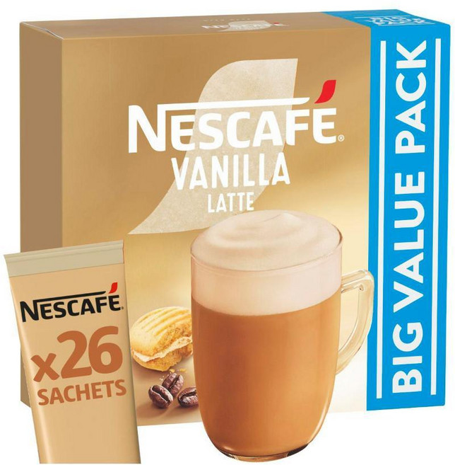 호주 네스카페 Nescafe Vanilla Latte Coffee Sachets 바닐라 라떼 커피 스틱 26개입, 1개입, 5개