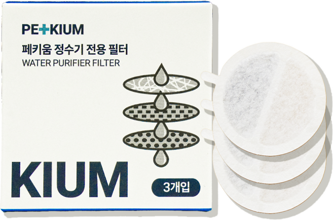 페키움 자동 급수기 전용 필터 1박스 (3개입), 1개