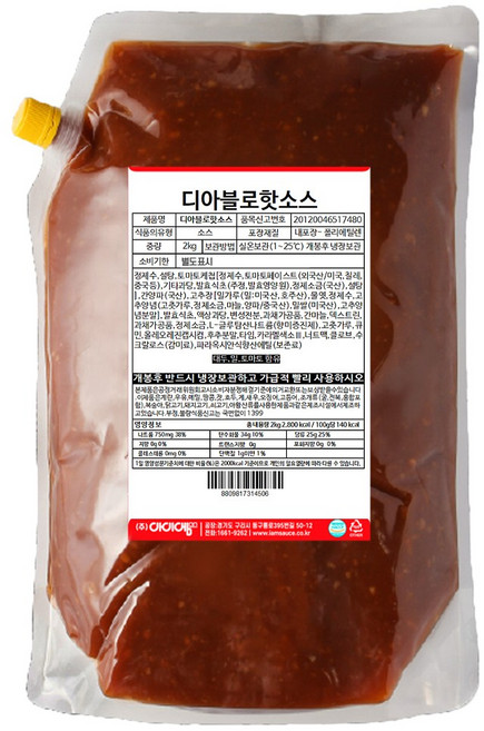 아이엠소스 디아블로핫소스, 2kg, 1개