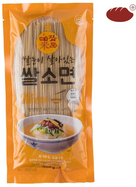 [진천쌀빵 미잠미과] 현미 소면 (쌀100%) 400g, 1개