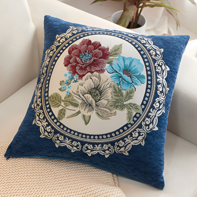 서플라이랩 뉴앤틱 고급 클래식 쇼파쿠션 국산솜 포함, 옵션5. 딥블루