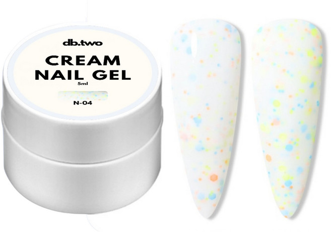 [디비투] 알록달록 컬러글리터 토핑글리터 토핑젤 크림네일젤, 1개, 5ml, N-04
