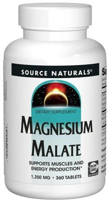 Source Naturals Magnesium Malate 1250 mg 360 Tablets 소스내츄럴스 마그네슘 말레이트 1250mg 360정, 1개 - 쿠팡