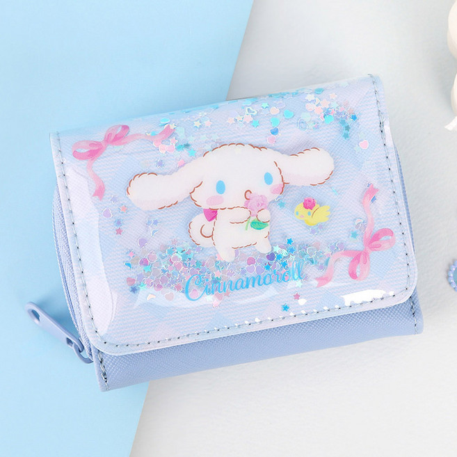 윙하우스 산리오 시나모롤 해피 스팽글 반지갑