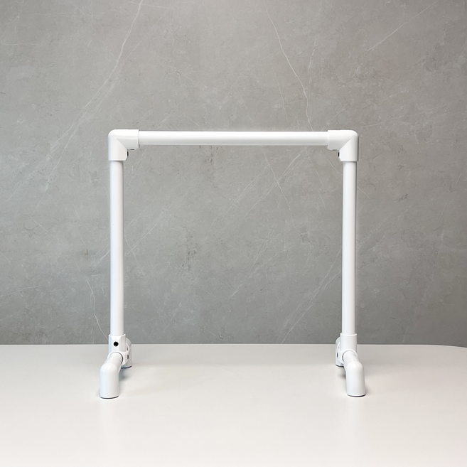 아기행거 미니행거 튼튼한 파이프행거 화이트, 가로 900mm, 높이 500mm