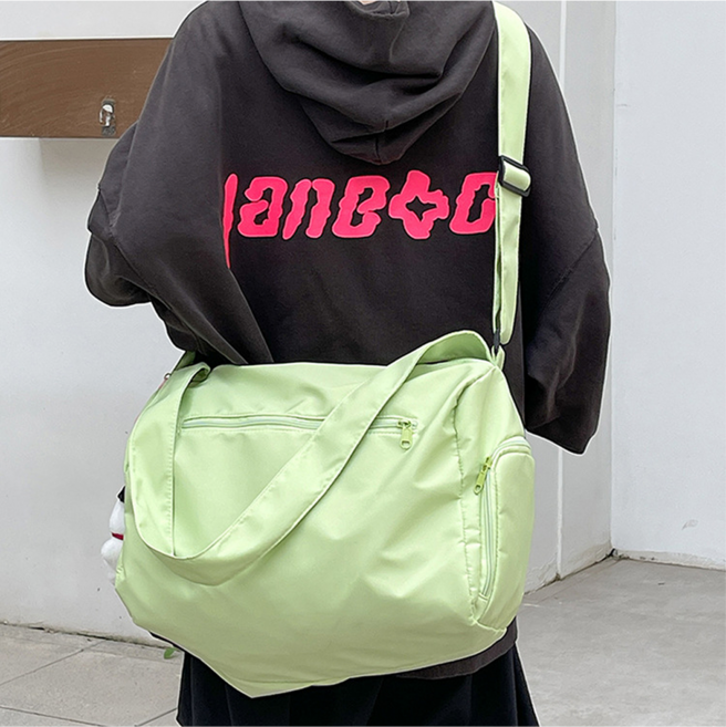 카이로스 캐주얼 신발분리 더플백 스포츠백 남녀공용 운동가방 여행가방 헬스가방, 그린, 1개