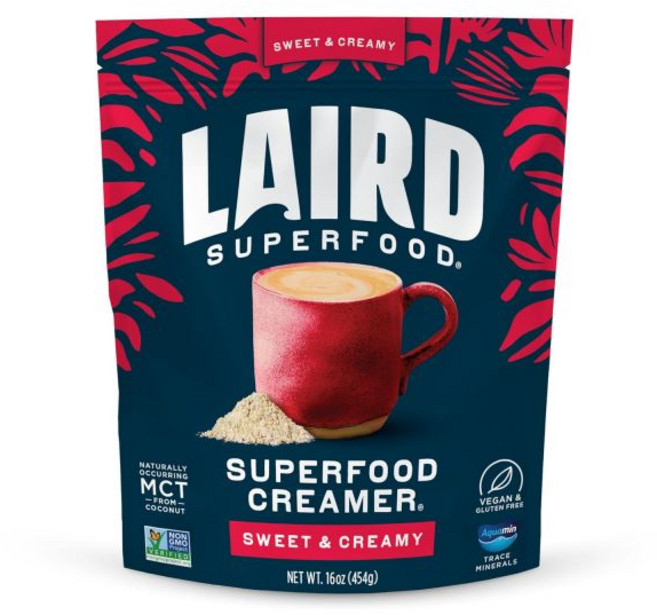 Laird Superfood 커피 프림 크리머 레어드 슈퍼푸드 비유제품 코코넛 파우더 달콤하고 크리미함 글루텐 프리 비변형 비건 8온스 백 1개 묶음, 달콤하고 크리미한, 16 온스 (1팩)
